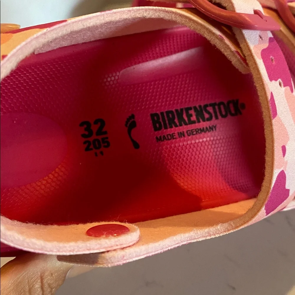 Birkenstock Kids Hot Pink Camo Double-Buckle Sandals NWT Size 1 🩷